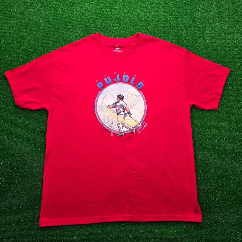 St Louis‎ Cardinals Tshirt Mens XL Red Short Sleeve Albert Pujols MLB Baseball